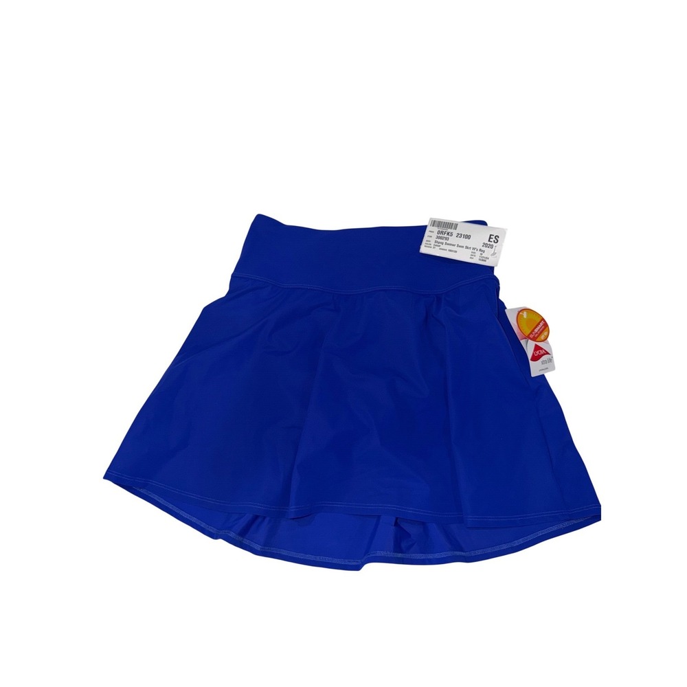 LL Bean Womens Cobalt Blue Shaping Swim Skirt Built-in Brief UPF 50 Size 10 NEW